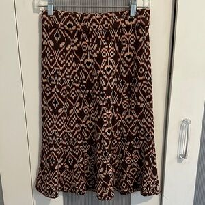Diane Von Furstenberg Geometric Brown Skirt